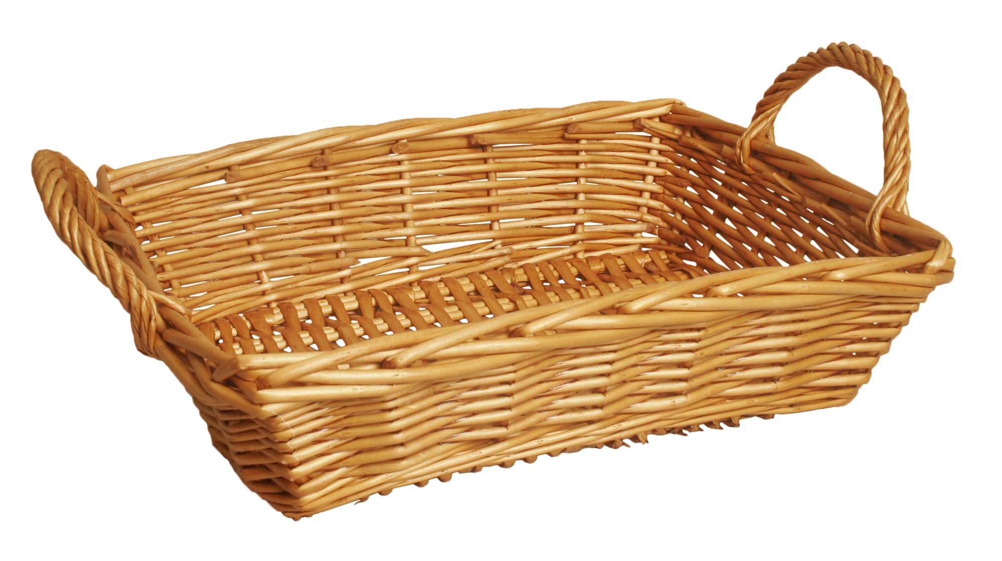 16" Rectangle Honey Willow Basket-Wald Imports