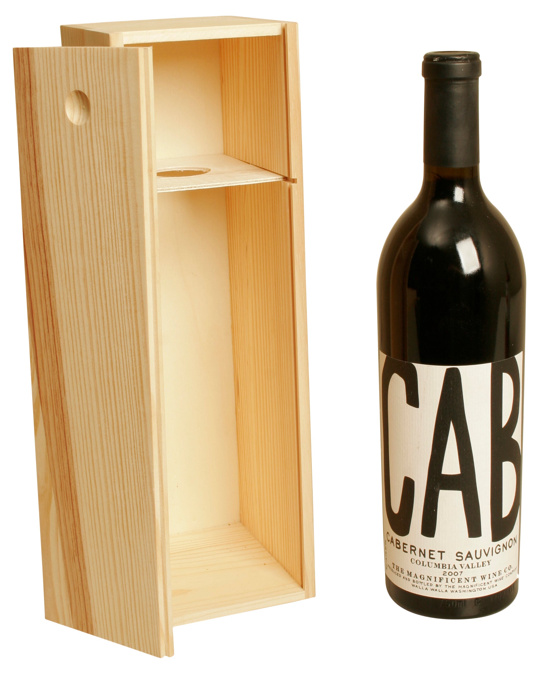WINE BOX Single Wine Box w/ Sliding Lid-Wald Imports