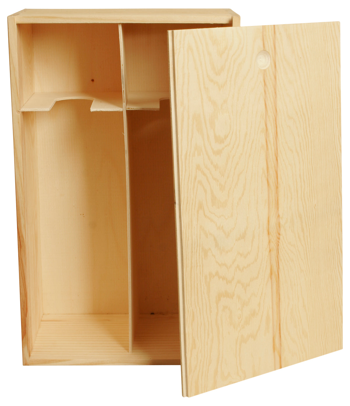 WINE BOX Wood Double w/ Sliding Lid-Wald Imports