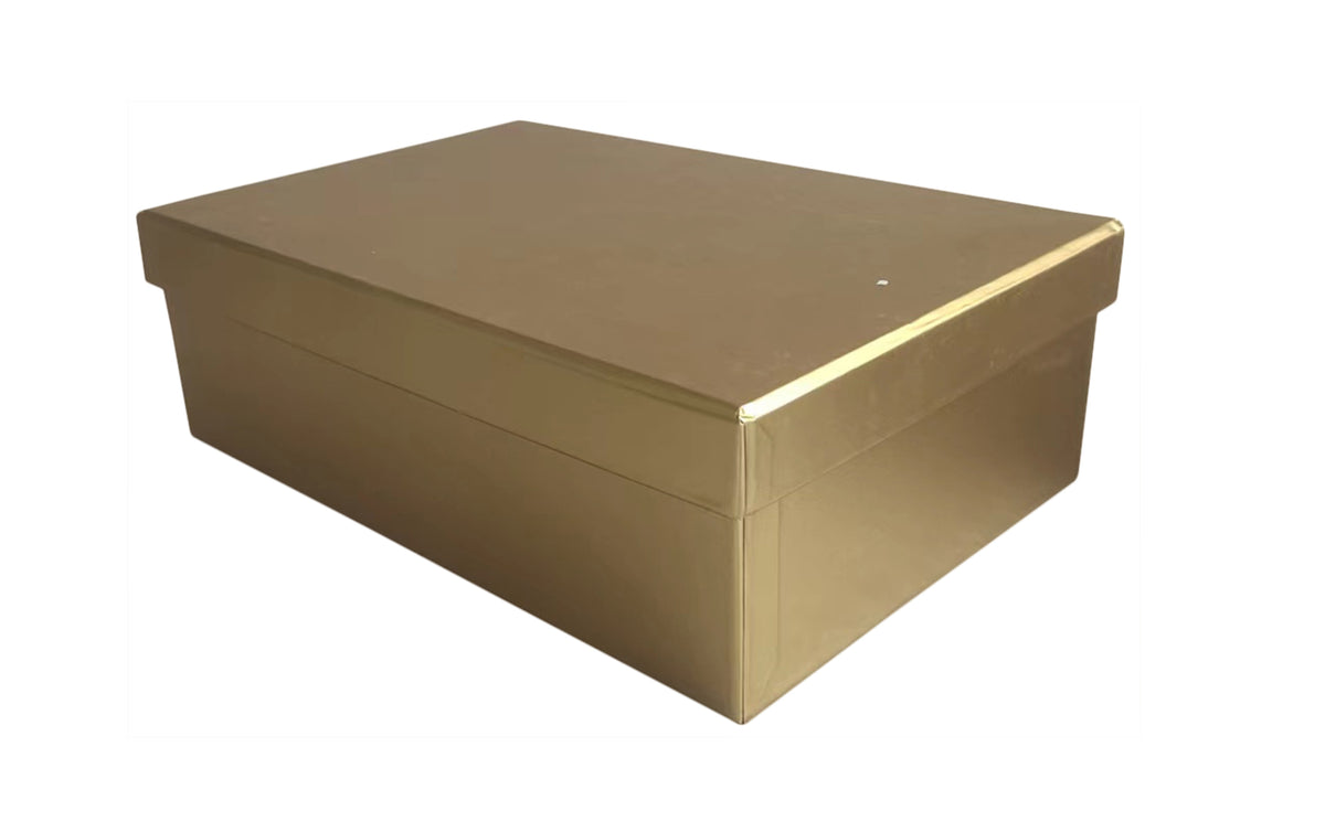 9.5&quot; Gold Paperboard Box W/Lid