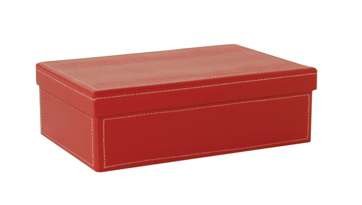 9.5&quot; Red Paperboard Box W/Lid-Wald Imports
