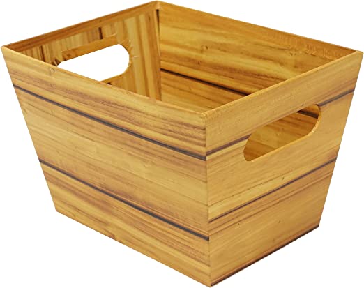 8.25&quot; Wood Grain Decorative Tray