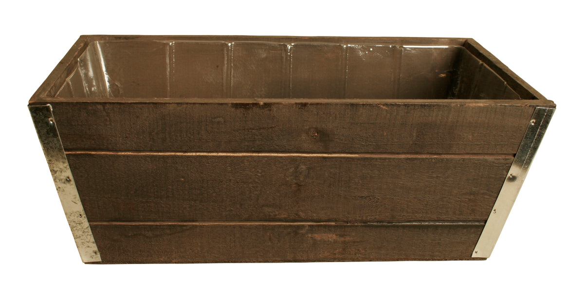 Graywash Wood Planter-Wald Imports