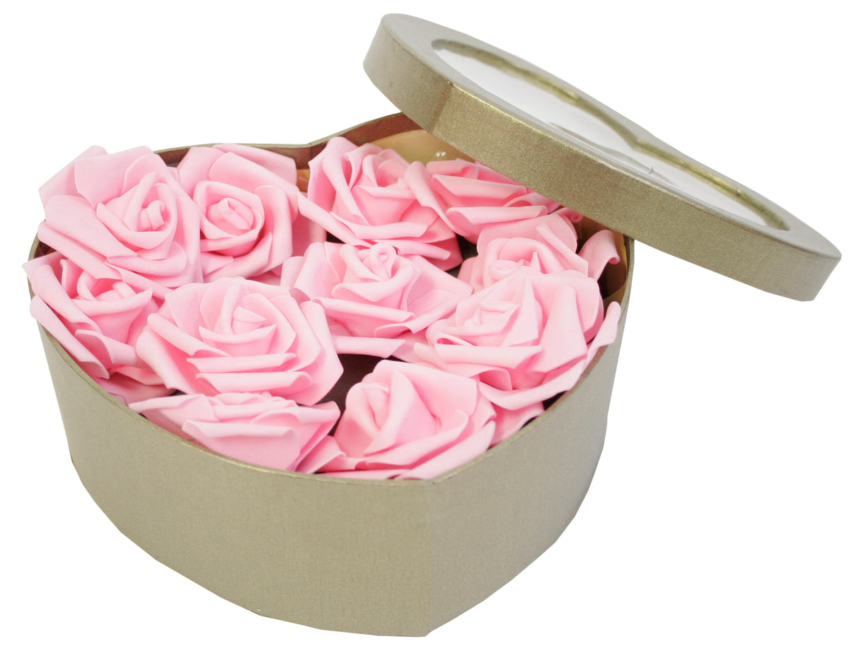 Gold Heart Window Box w/Liner - 12 PACK