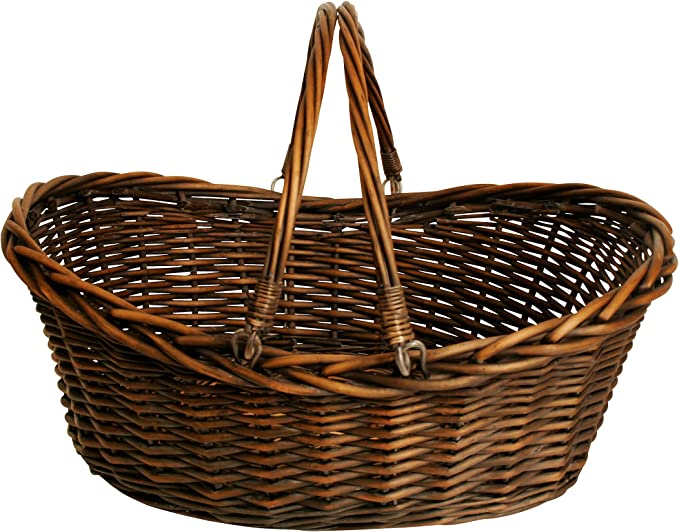 16 Brown Willow Basket w/ Handles