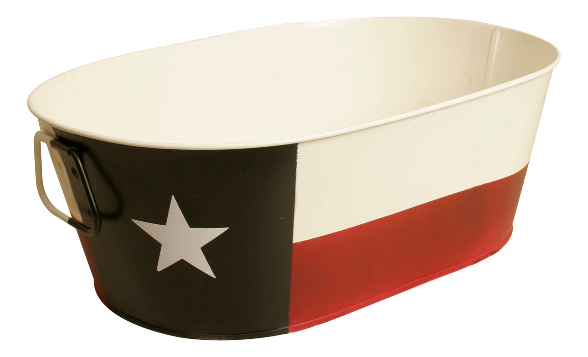 Texas Flag Metal Container-Wald Imports