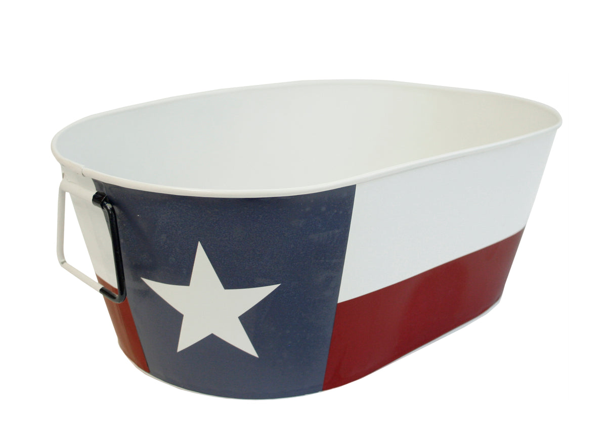 Texas Flag Metal Container