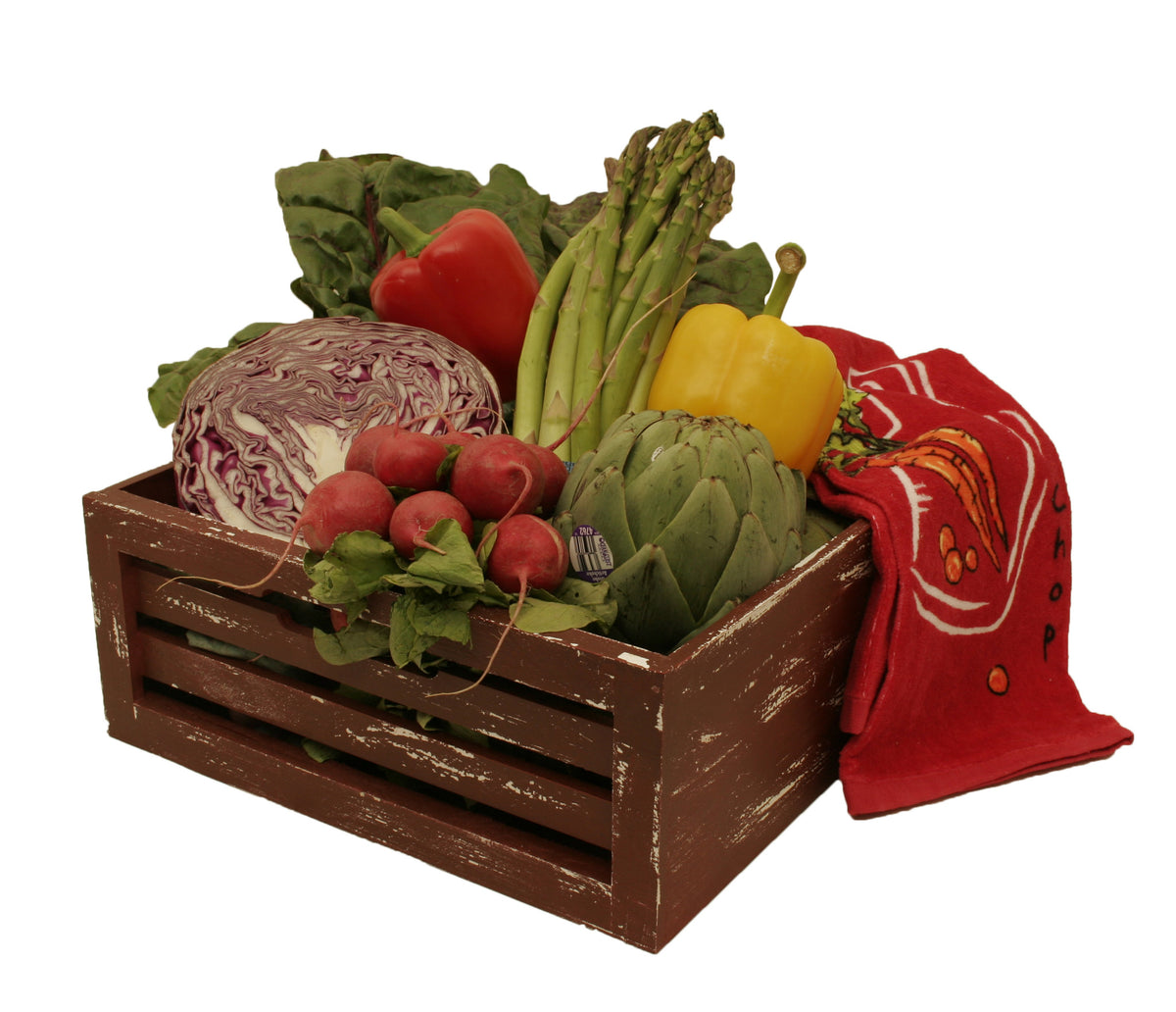 Antique Red Slat Crate-Wald Imports