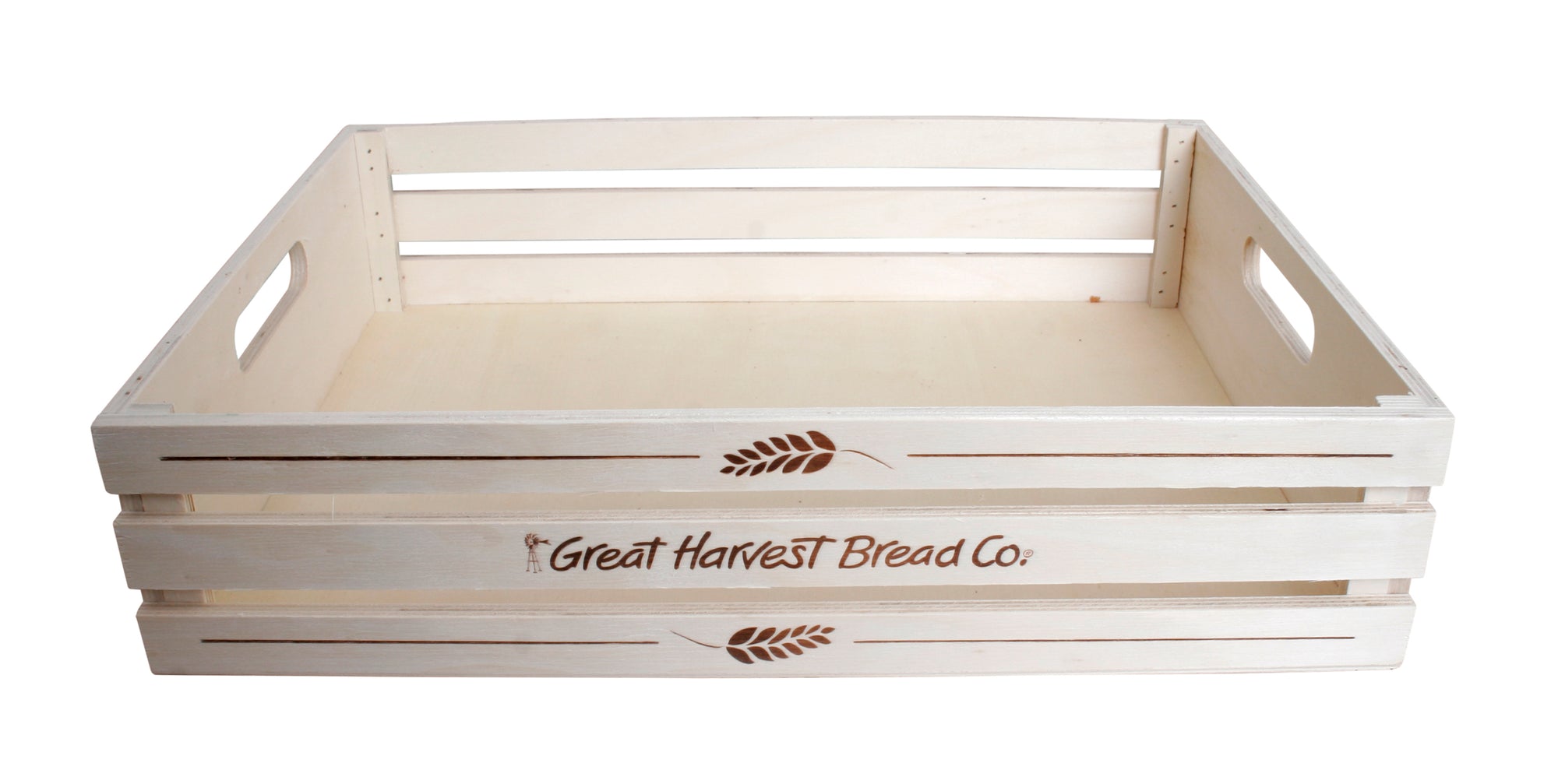 15" Slatted Natural Wood Tray-Wald Imports