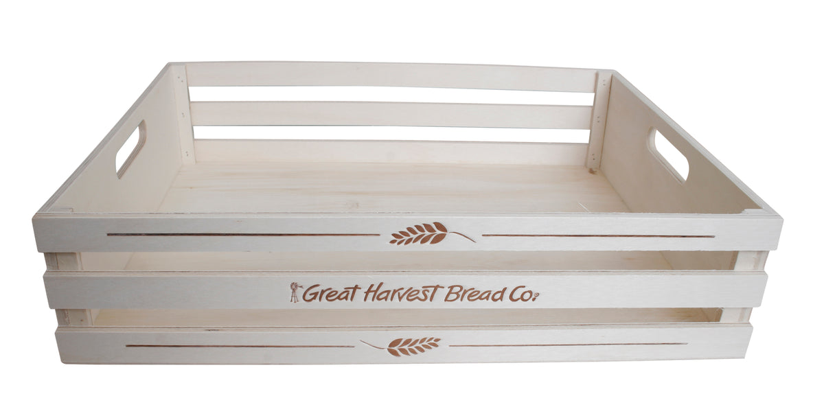 17&quot; Slatted Natural Wood Tray-Wald Imports