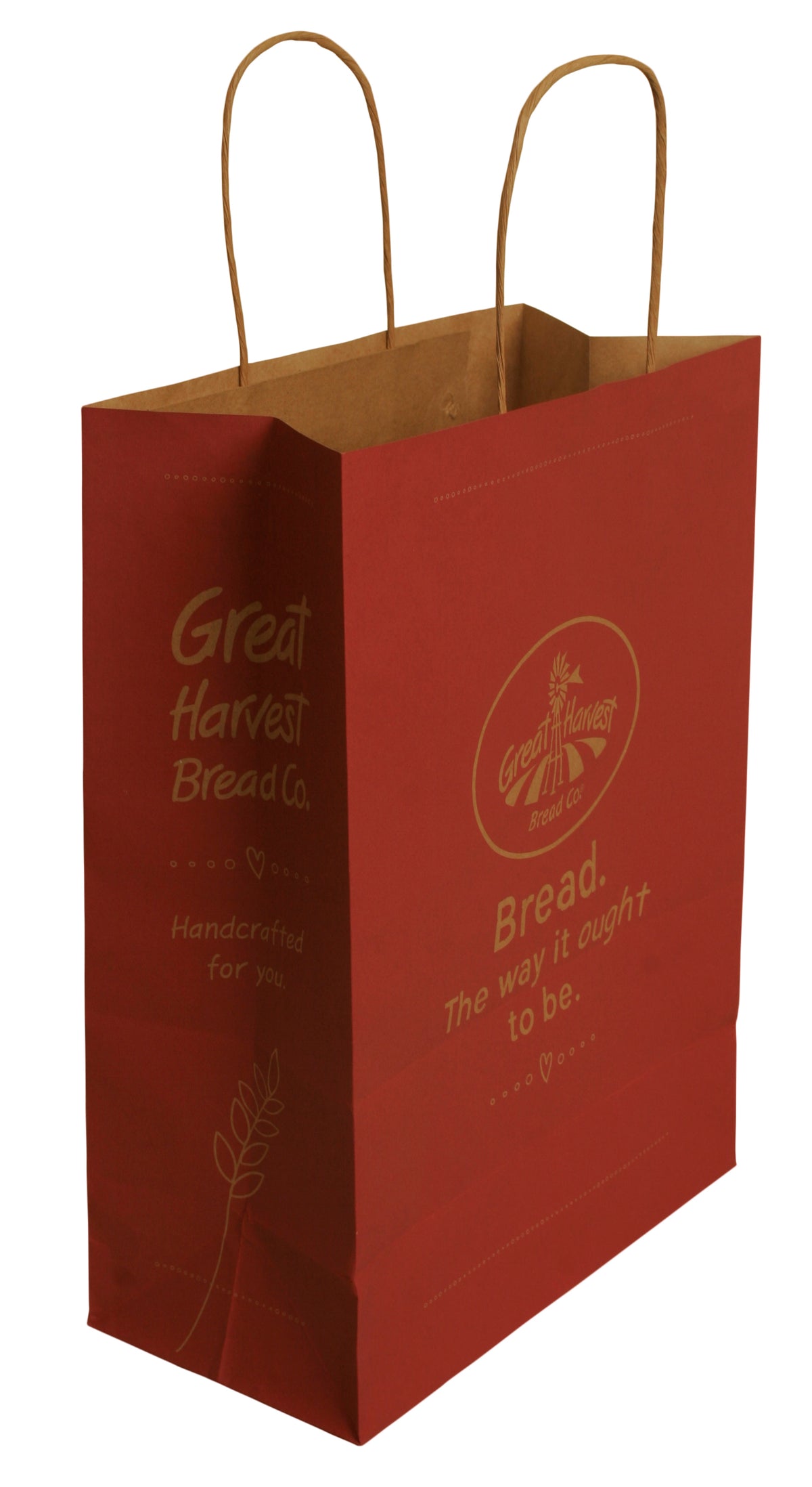 Logo Paper Shopping Bag in Red-Wald Imports